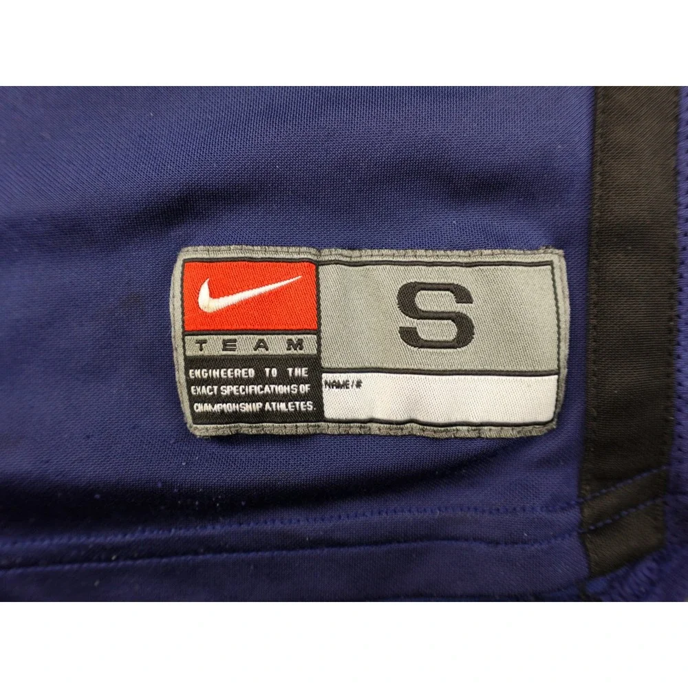 Nike TTS United Soccer Jersey Mens Small Navy Blue Short Sleeve V-Neck Polo Logo